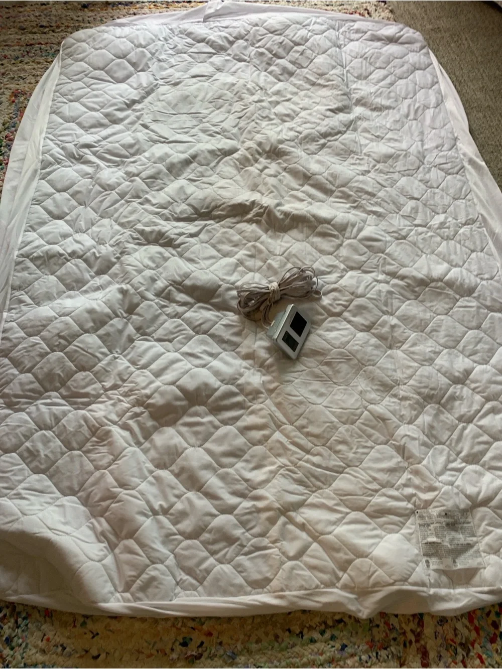 Biddeford Heated Quilted Mattress Pad - White (Full)